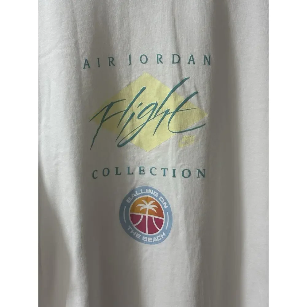 Air Jordan Flight Essentials Collection Logo Tee Men's 2XL ‘Balling On The Beach